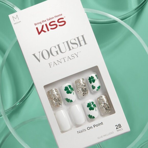 COPY - KISS Voguish Fantasy ST. PATRICK'S DAY Medium Length Nails - So Fine - Picture 1 of 10